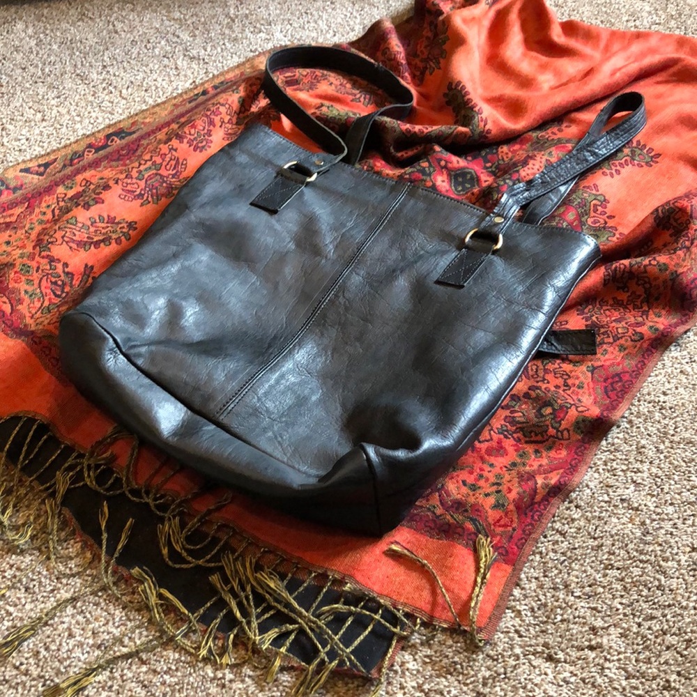 Leather convertible bag